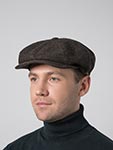 Кепка WIGENS арт. 102063 NEWSBOY RETRO CAP (коричневый / темно-синий)